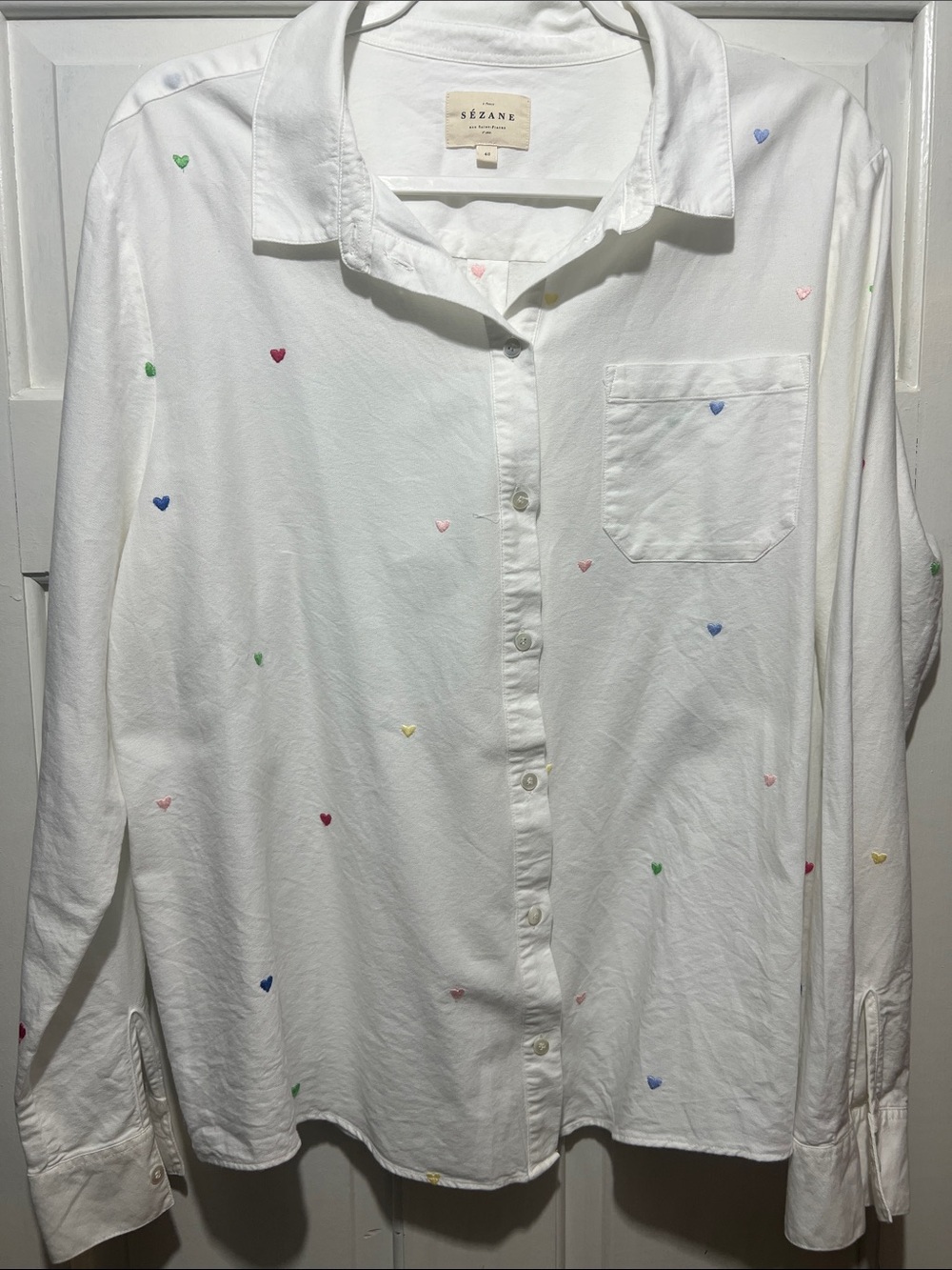Sézane Tomboy Embroidered Hearts - Picture 4 of 6
